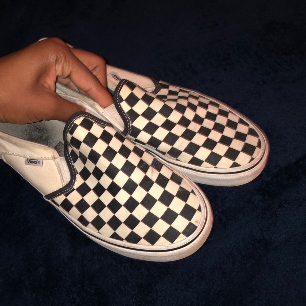 Black and White Checkerboard Vans